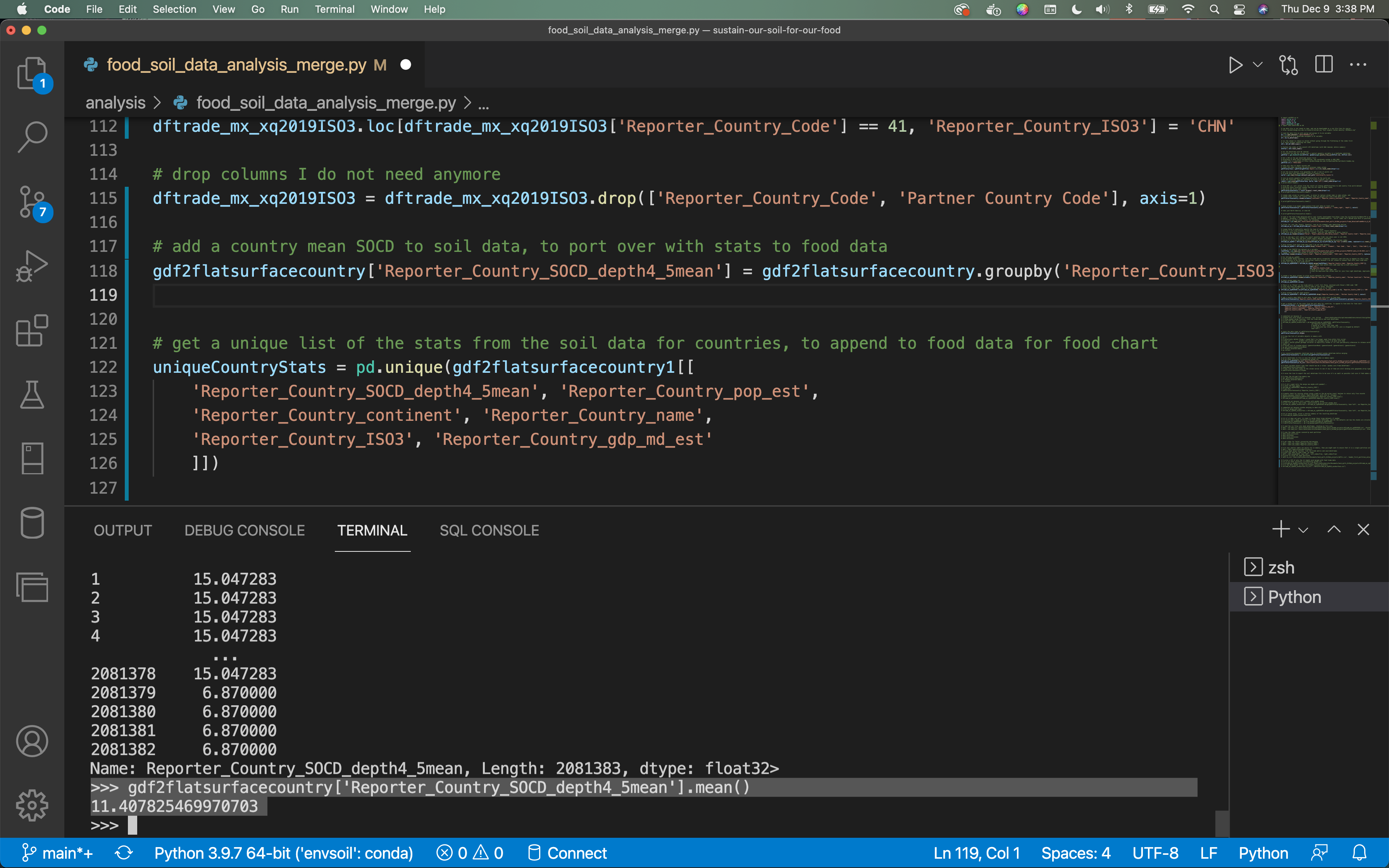 screenshot taken in an integrated development environment showing Python computer programming code.